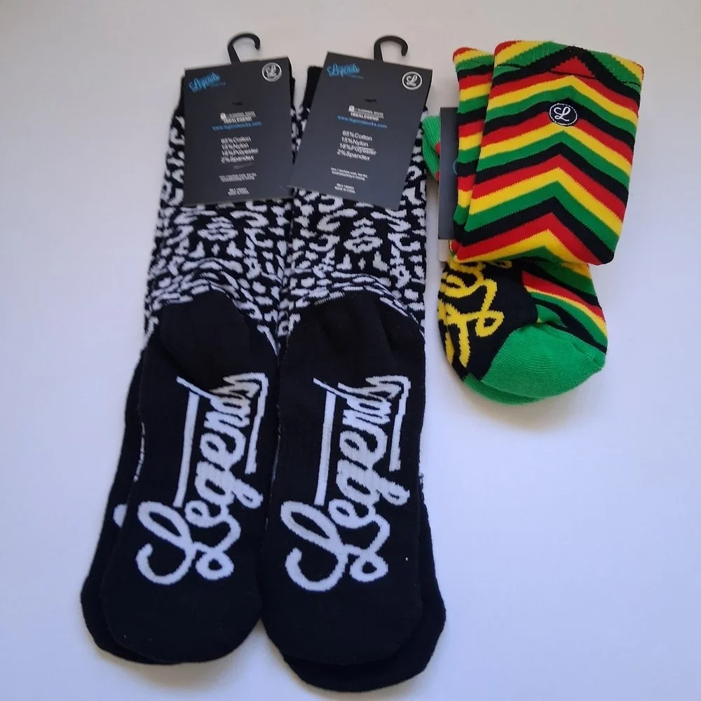New Legends Men's Size 9 - 11 Three Pair of Mid Calf Cotton Blend Socks